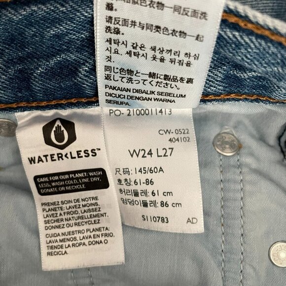 Levi's Ribcage Straight Ankle Medium Wash Denim High Rise Casual Jeans Blue 24 - Picture 9 of 9